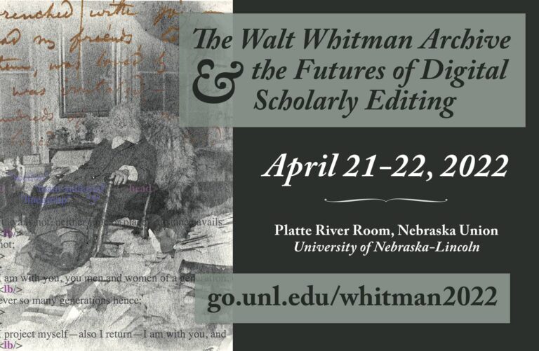 Poster for the Walt Whitman Symposium at the University of Nebraska-Lincoln