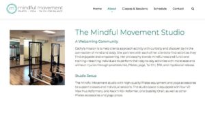 About page on Mindful Movement website